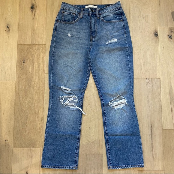 Ella Moss | High Waisted Crop Flare Ripped Jeans 💙 - Picture 3 of 8